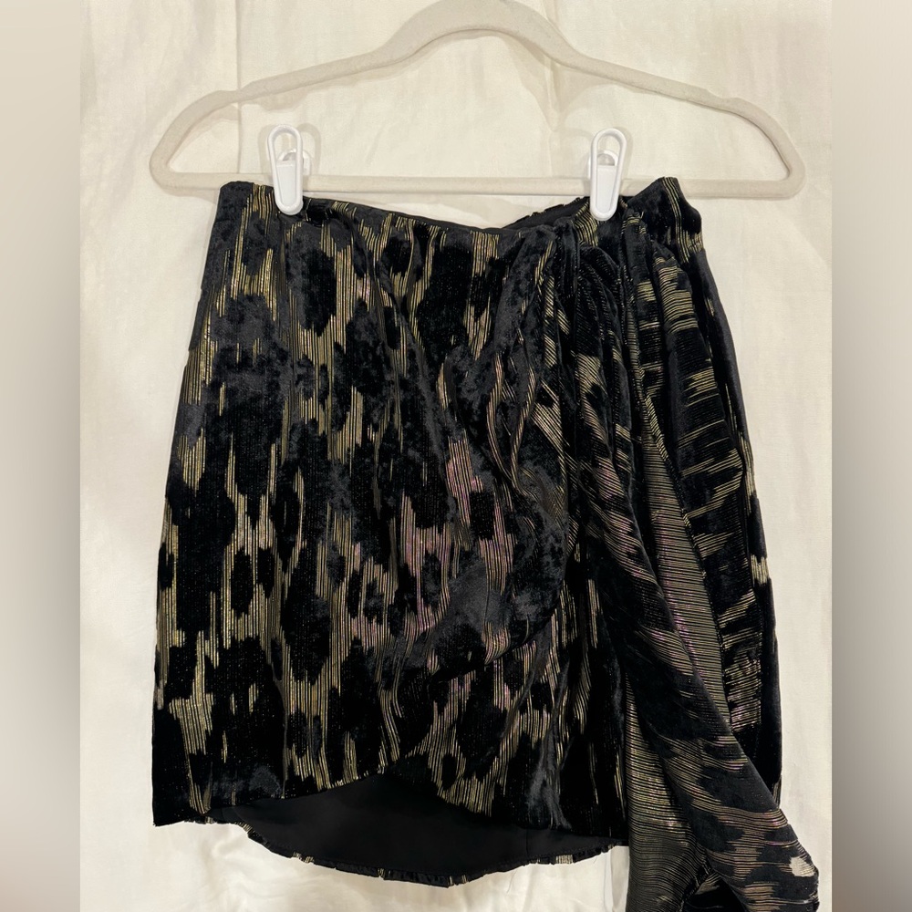 Bardot Leopard Velvet Skirt
